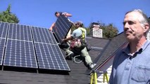 Installing solar panels on a house