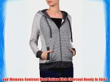 Qed Womens Contrast Marl Cotton Rich Charcoal Hoody In Size L