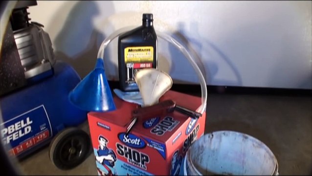 Air Compressor Oil Change.