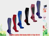 6 Pairs High Performance Ladies Ski Socks Long Hose Thermal Socks Size 4-7