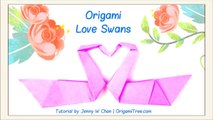 Valentine's Day Crafts - Origami Swan - Love Birds - Origami Bird - Easy Paper Crafts Kids Classroom