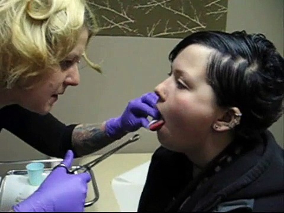 Tongue piercing