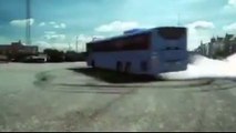 Bus doing donuts