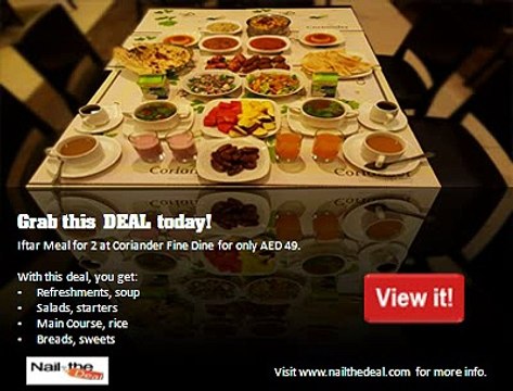 Nail The Deal - Best Ramadan Iftar Buffet Meal Deals Online in Dubai UAE