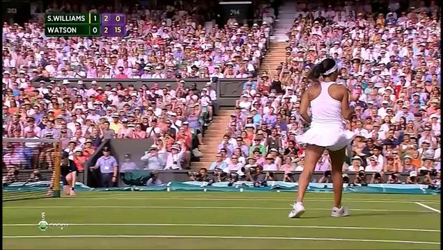 Serena Williams vs Heather Watson 2015 Wimbledon Highlights