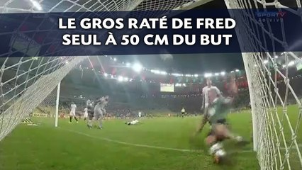 Le gros raté de Fred seul à 50 cm du but