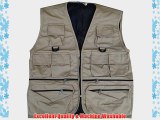 Mens Combat Army Military Waist Coat Hunter Assault Tactical Jacket Vest Fishing Jacket khaki