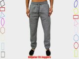 Mens Foray Designer Regular Fit Squadron Salt Pepper Fleece Cuffed Joggers Small (30 Waist)