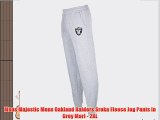 Mens Majestic Mens Oakland Raiders Sroka Fleece Jog Pants in Grey Marl - 2XL