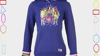 LEGO Wear Girl's Striped Long Sleeve Hoodie -  Purple - Violett (DARK LILAC 677) - 4 Years