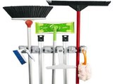 Details Spoga Wall Mounted Mop, Broom, and Sports Equipment Storage Organizer, Top List