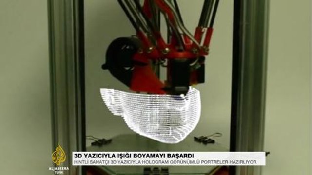 3d yazıcı ile ışık boyama