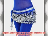 Newest Women Exotic Belly Dance Belts Sliver Mix Black Tassel Beaded Hip Skirt Coins Scarf