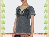 NHL Boston Bruins Womens V-Neck T-Shirt / Tee (Vintage Look) Large Grey