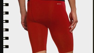 adidas Men's Techfit Base Tight 9 Inch Shorts - University Red Medium