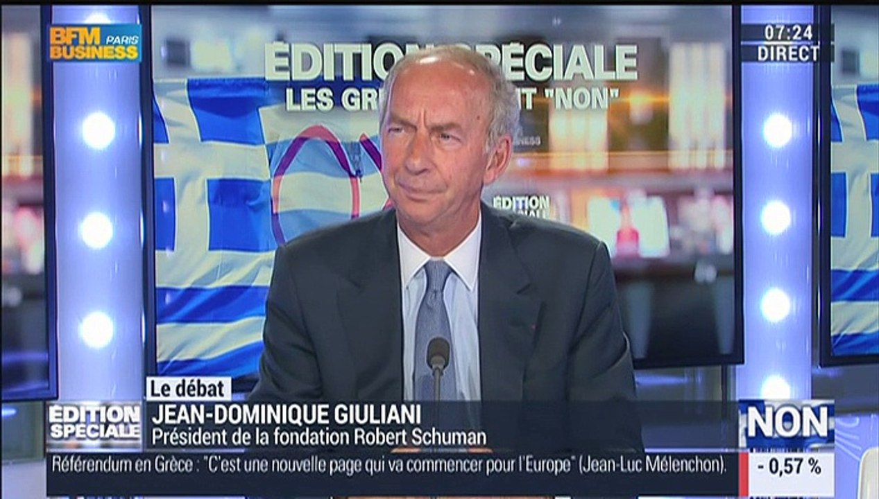 Jean-Dominique Giuliani VS Jean-Marc Daniel : Que va décider l'Union Européenne après le "non" grec ? - 06/07