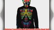 Skeleton Psychedelic Multi Coloured Full Zip Hood Goth Psychobilly Biker Emo Hooded Top Color