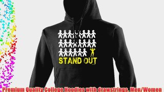 STAND OUT BODY BUILDING (3XL - BLACK) NEW PREMIUM HOODIE - slogan funny clothing joke novelty