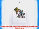 Star Wars Christmas Droids Fairly Lights Tangle Mens Sweatshirt White 2X-Large