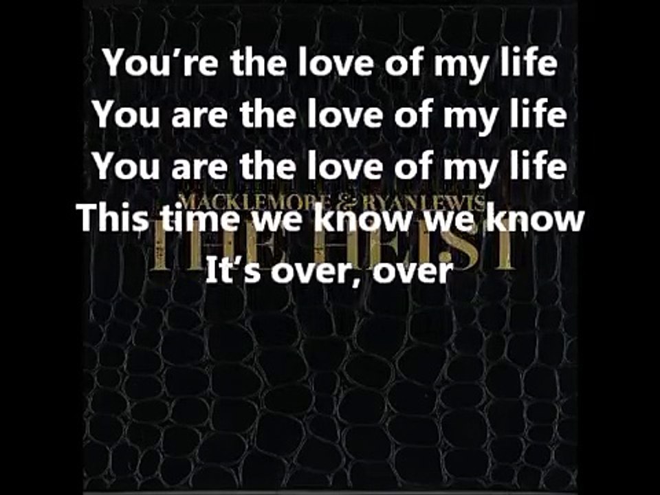 Macklemore - Thin Line Ft. Buffalo Madonna (Lyrics On Screen) (The Heist)