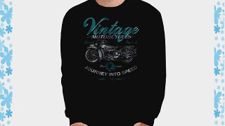 Wellcoda | Vintage Motorcycles Mens NEW Biker Rider Black Sweatshirt 3XL