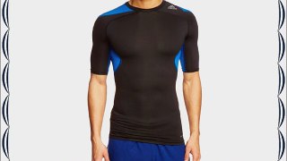 adidas Techfit Cool Men's Short-Sleeved Shirt Black Black/Blue Beauty/Black Size:Small