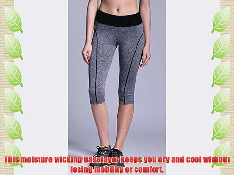 Womens ATHLETE Smart Sports 3/4 Length Capri Pants Calf Length Leggings Tights Base Layer Skins