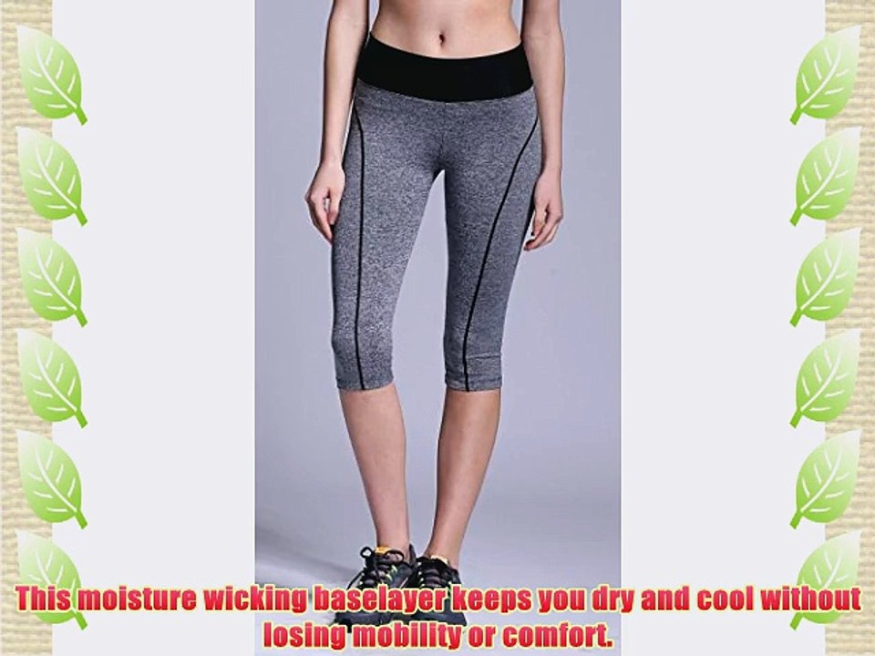 Womens ATHLETE Smart Sports 3/4 Length Capri Pants Calf Length Leggings Tights Base Layer Skins