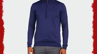 Ashworth Men's Pima Half Zip Sweater - Patriot Blue Medium