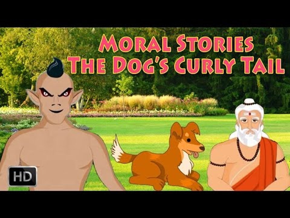 Short Stories For Children - The Dog's Curly Tail - Animated Moral Stories For Kids/Children