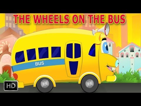 Wheels On The Bus Go Round & Round Nursery Rhyme with Lyrics - Cartoon Animation Rhymes & Baby Songs