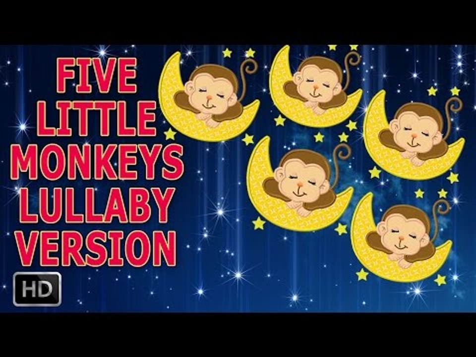 Five Little Monkeys Jumping On The Bed - Nursery Rhyme - Lullaby Version - Baby Sleep Music
