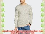Jack and Jones Men's Spot Knit Crew Neck Long Sleeve Sports Jumper Brown (Plaza Taupe) Small