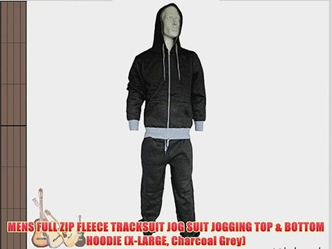 MENS FULL ZIP FLEECE TRACKSUIT JOG SUIT JOGGING TOP