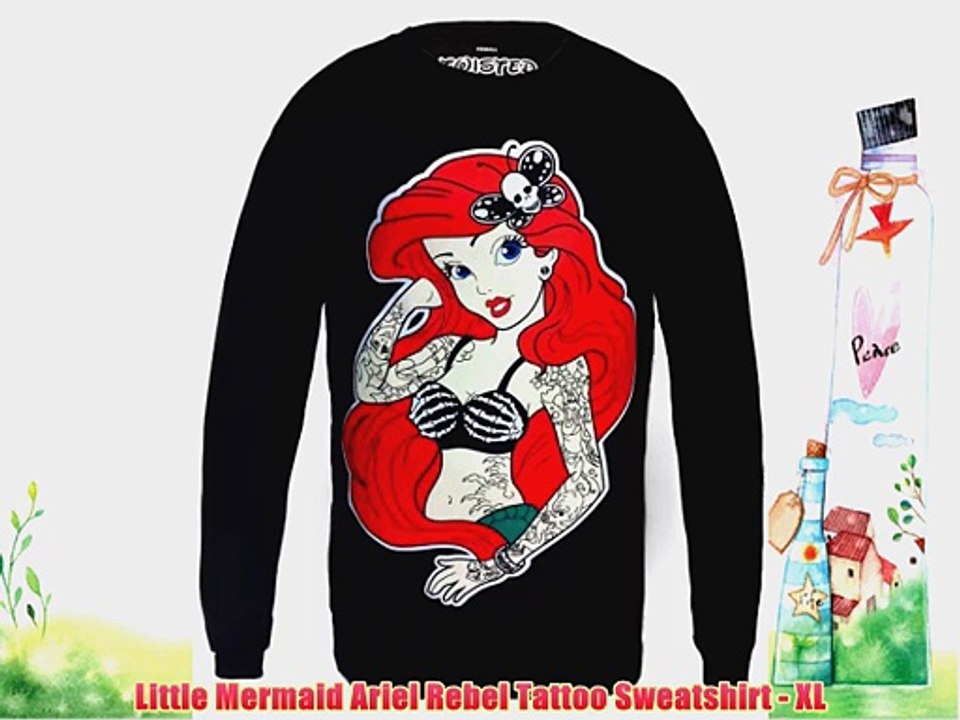 Little Mermaid Ariel Rebel Tattoo Sweatshirt - XL