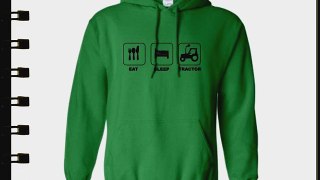 Kids Eat Sleep Tractor Farming Hoodie Ages 5-15 Various colours