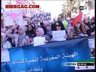 Maroc _ Maniféstation à Casa pour soutenire le peuple syrien