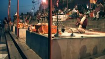 Night puja in Varanasi on the river Ganga