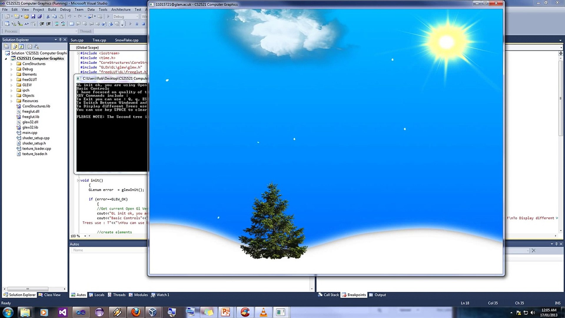 OpenGl Snow Simulation
