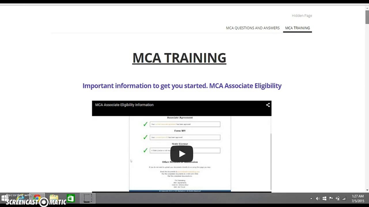 Free Quality MCA Training