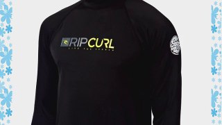 Rip Curl Shock Relaxed Long Sleeve Rash Vest - Black