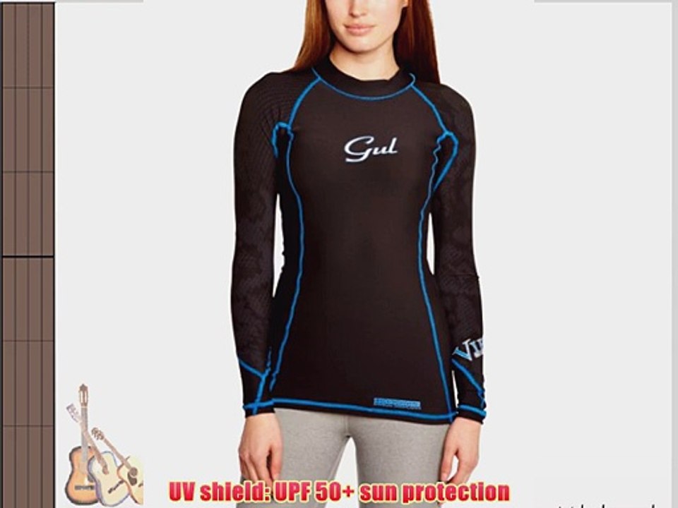 Gul Women's Viper Recore Long Sleeve Thermal Rash Guard - Black Size 8
