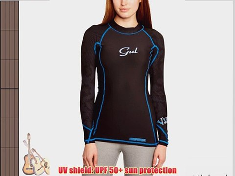 Gul Women's Viper Recore Long Sleeve Thermal Rash Guard - Black Size 8