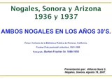 Nogales en 1930, Arizona y Sonora
