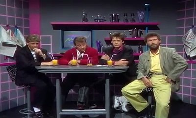 Günther Jauch im Gespräch mit Paul Breitner, Horst-Dieter Höttges und Erwin Kremers 1988