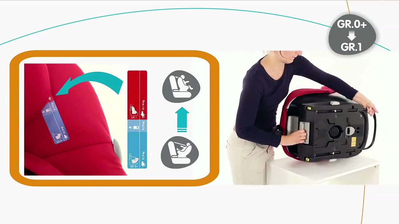 Installation du siège-auto groupes 0+ et 1 MILOFIX de BEBE CONFORT