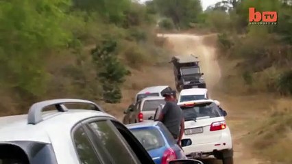 Attaqué par un léopard, un guide lui roule dessus