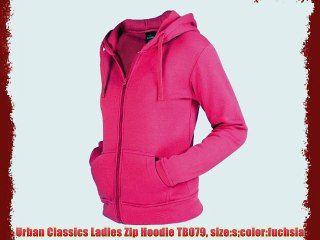 Urban Classics Ladies Zip Hoodie TB079 size:scolor:fuchsia