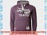 Men's Hoodie Tokyo Laundry Hooded Sweatshirt Jumper Pullover Top CELLINI Deep Aubergine Marl