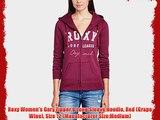 Roxy Women's Gary Zipper B Long Sleeve Hoodie Red (Grape Wine) Size 12 (Manufacturer Size:Medium)